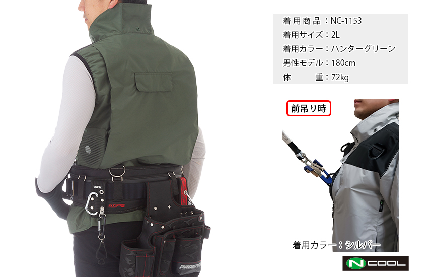 Nクール®ウェア｜夏の暑さを快適に過ごす。脇ファンタイプ。NC-1153