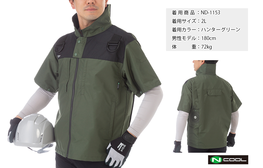 Nクール®ウェア｜夏の暑さを快適に過ごす。脇ファンタイプ。ND-1153